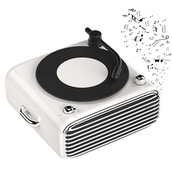 Bärbar Bluetooth-högtalare Radio, Mini Trådlös Bluetooth-högtalare Multifunktionell Surround Sound Bluetooth-kompatibel 5.0 Vinyl Record Player Högtalare