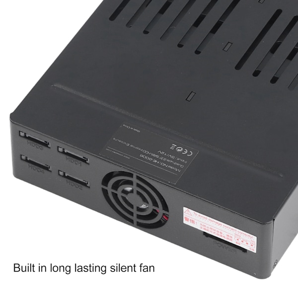 4 Bay HDD-bur med chassis 5,25 tommers stasjonsbrønn 2,5 tommers SATA mobilstativ Kompatibel 9,5 mm 12,5 mm tykke bunnharde disker SSD-er