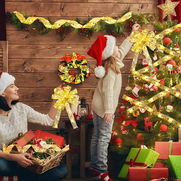 Julebåndslys, Træ Sølvbåndslys Kobbertråd