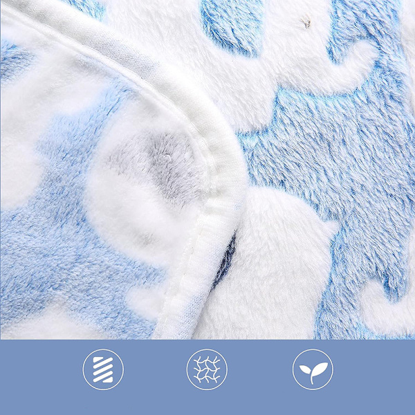 3 Supermjuka fluffiga premium fleece-djurfiltar flanellfilt för hundvalp katt elefant