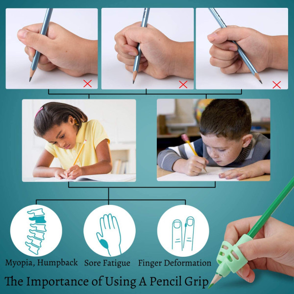 3-pack penna grepp, penna grepp för barn handstil