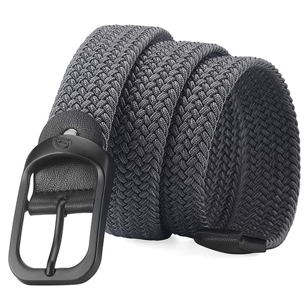 Herre Elastisk Vevd Belte 105cm Grå Grey 144