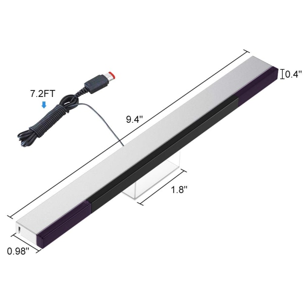Sensor Bar för Wii, Ersättning Kabelbunden Infraröd Sensor Bar