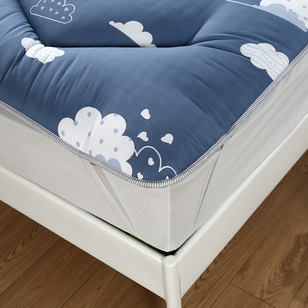 Lyxig Vikbar Futonmadrass för Golv, Blandning av Memory Foam för Överlägsen Komfort, Elegant Japansk Futon med Halkfria Remmar, Enkelstorlek för Sovsal