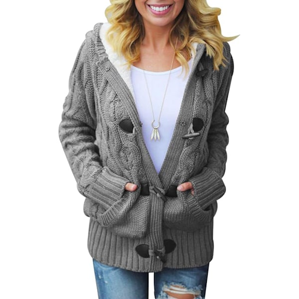 Cardigan for women, chunky cardigan, cardigans for women, hooded jackets, fleece jacket (XXL)