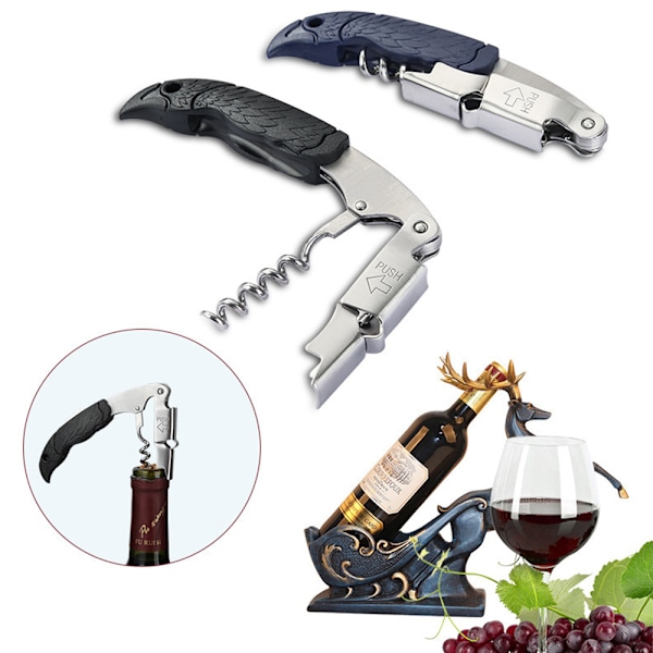 Servitörskorkdragare - Vinkorkdragare med Ergonomiskt ABS-Grepp, Öl