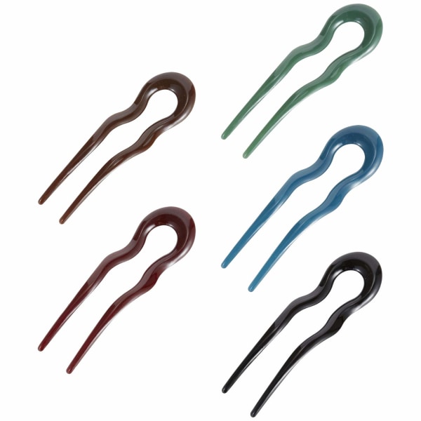 5 Pack Hair Fork Pins Hairpins Picks Carved Hollow