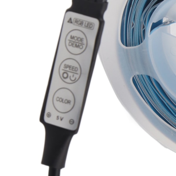 LED RGB Stripe Lys 5V Knappkontroll Tape Lys Fargeendring USB Drevet Stripe Lys For Soverom 3 m / 9.8ft