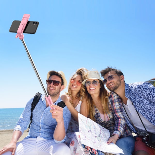 Bærbar Selfie Stick, håndholdt stativ med avtakbar trådløs