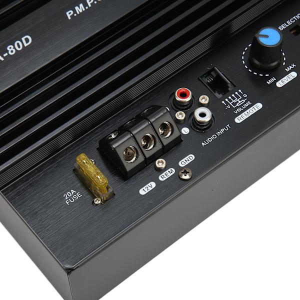 PA 80D Bilforstærkerkort Professionel Høj Effekt Subwoofer Pladeforstærker til Bilunderholdning 12V 1000W