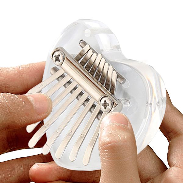 8 Tangenter Mini Kalimba Tommelfingerklaver Klar Akryl Fingerklaver med