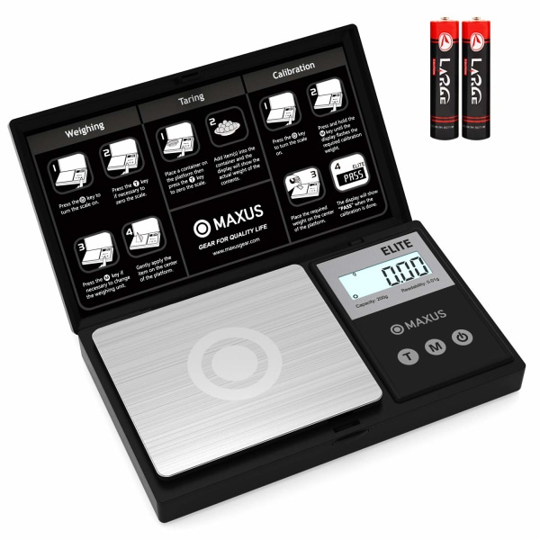 MAXUS Elite presisjonslommevekt 200 g x 0,01 g