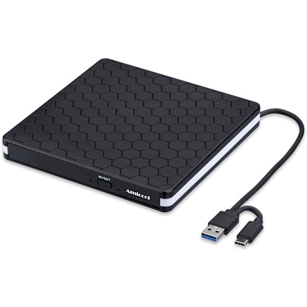 Eksternt DVD-drev, Amicool USB 3.0 Type-C CD DVD +/-RW optisk