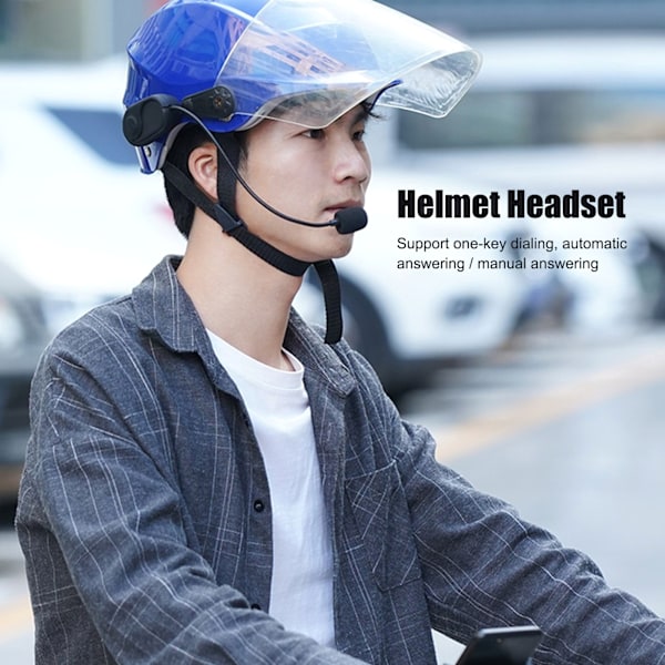 Hjälm Intercom för Motorcykelåkning: Bluetooth 5.0 Universellt Kommunikationssystem, Vattentäta Moto Tillbehör, Tydliga Samtal Under Åkning