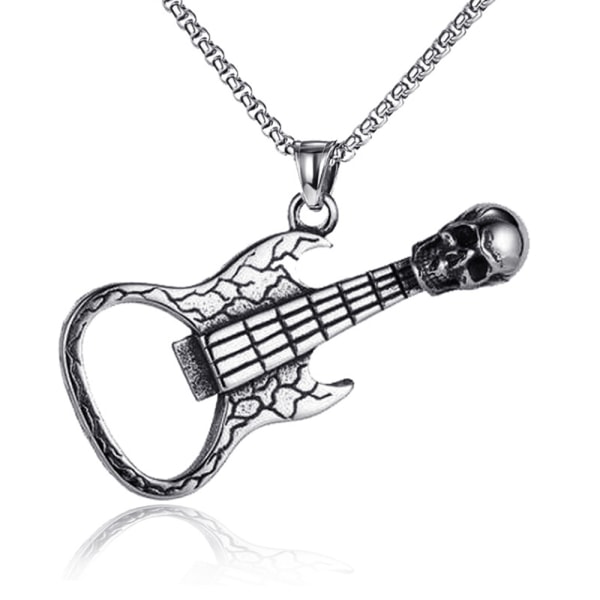 Retro ölgåva skalle gitarr kapsylöppnare för män, födelsedag