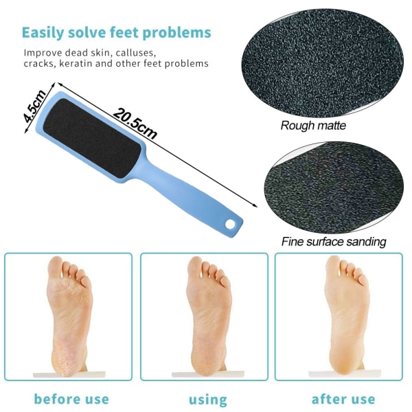 4 kpl Pedikyyri Rasp Dead Skin Remover Kaksipuolinen Jalkojen Scrubber Heel Scrubber Foot Scrub Care Tool