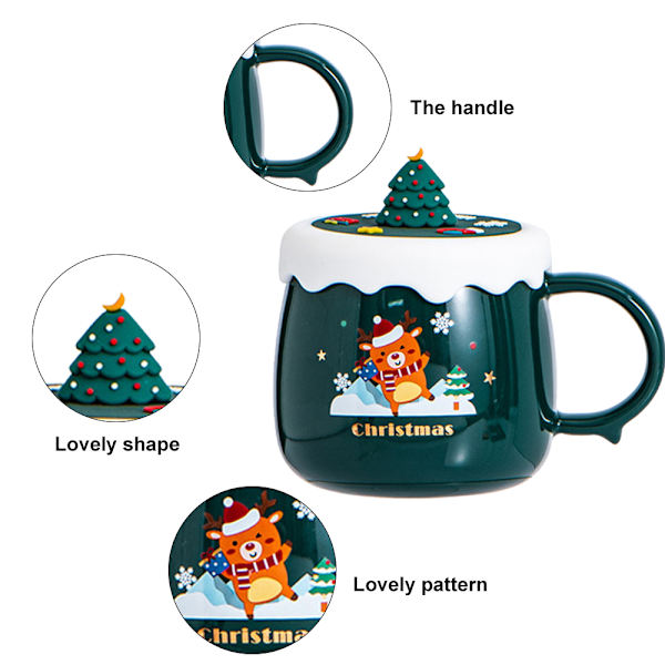 Keramisk julekaffekopp, søt julekaffekopp,