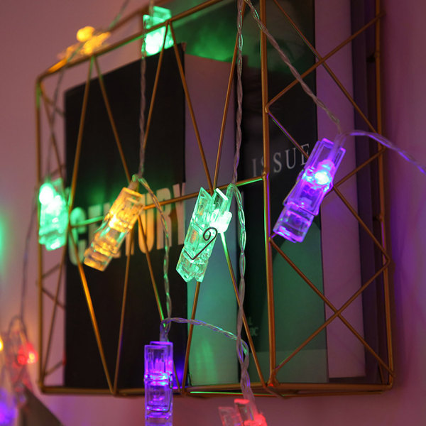 Batteridrevet Fairy String Light LED Photo Clip Light (20/40 L