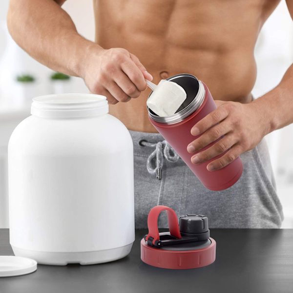 Rustfrit Protein Shaker Flaske i Rustfrit Stål Holder Varmt/Koldt