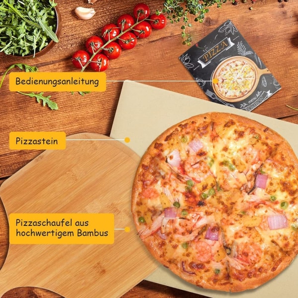 BOMEON Pizzastein für Backofen und Gasgrill, Küchen Zubehör