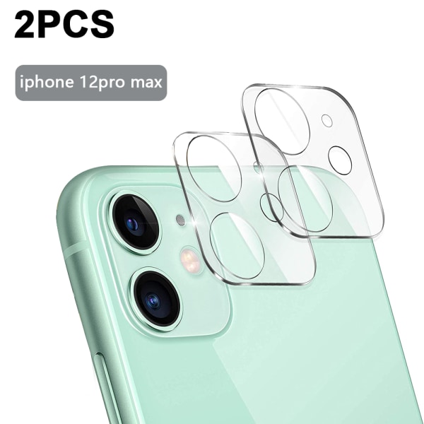 [2-Pack] iPhone 11/12 objektivdeksel i herdet glass iPhone 12 Pro Max