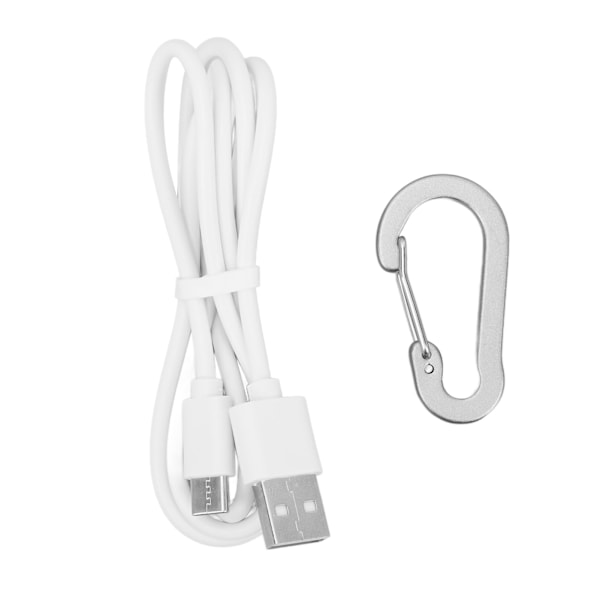 Portabel utomhusnödvändighet: USB-uppladdningsbar campingfläkt, justerbar höjd, batteridriven fläkt för resor och hem