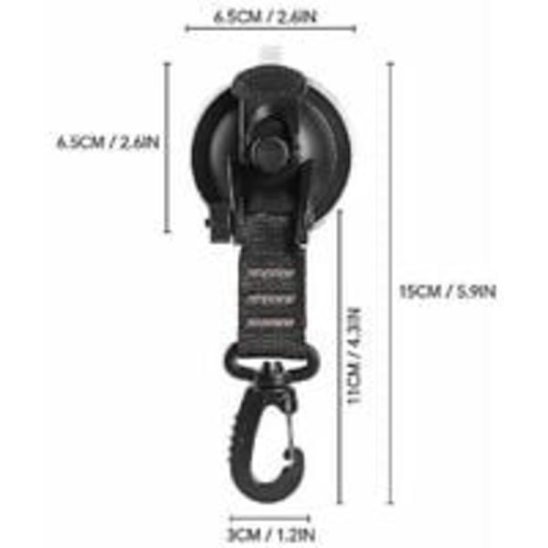 4 st sugkoppsförankringskrokar för utomhuscampingpresenningar som bilsido markiser presenningar för pooltält Universal Tie Down Hooks Orange