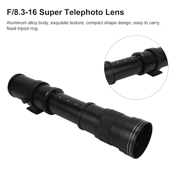 420‑800mm F/8.3‑16 Super Teleobjektiv Manuellt Zoomobjektiv för Pentax PK-fattningskamera