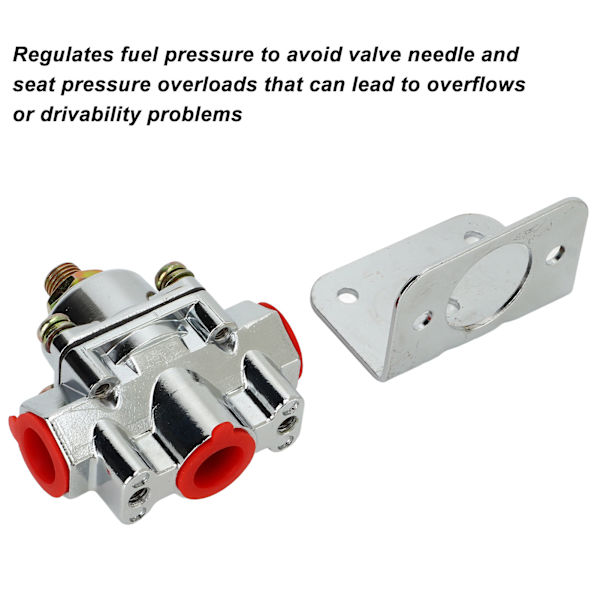 Brændstoftrykregulator Zink Legering 1‑4 PSI 3/8in NPT Port 12‑804 til Edelbrock Forgassere