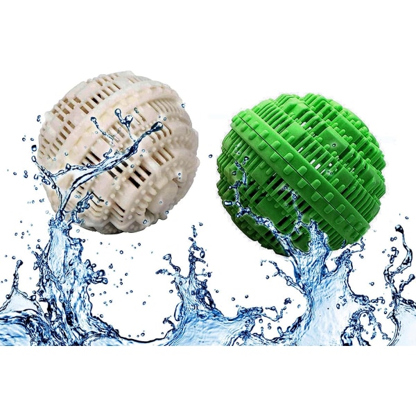 2 delar magic tvättboll, naturlig tvättboll, återanvändbar