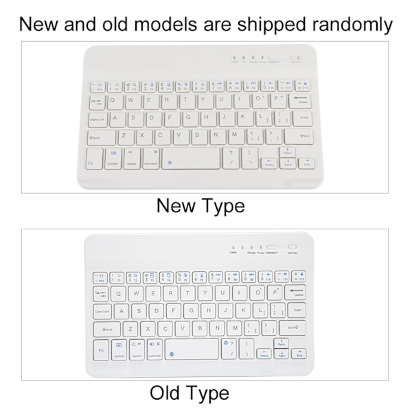 7in Saks Design Ultra Slim Bluetooth Tastatur Glatt Skriving for Android/iOS/Windows