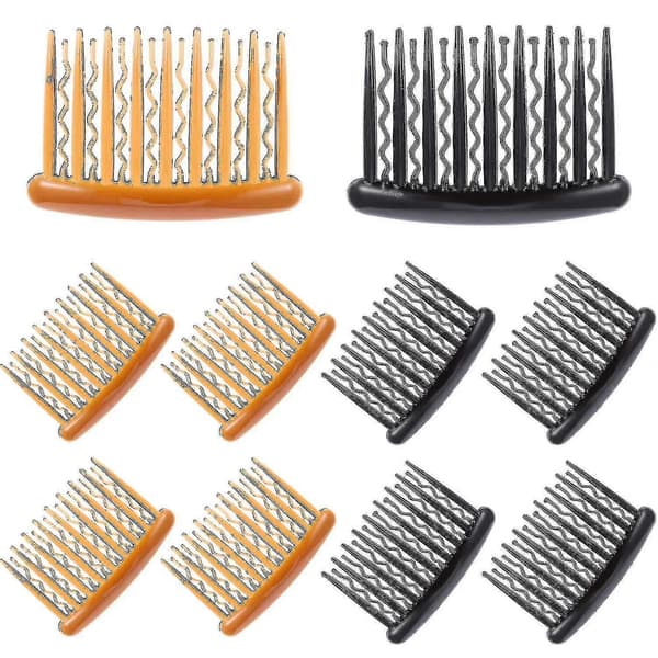 12 Pieces Plastic Hair Combs with Tortoiseshell Pattern Side Combs Hair Accessories