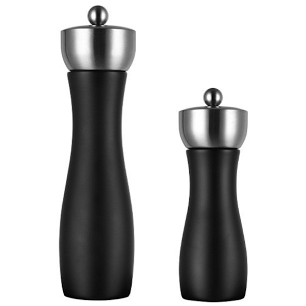 Salt och pepparkvarnar påfyllningsbar set, solid och hållbar