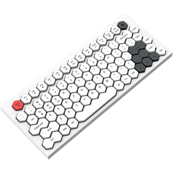 Bluetooth tangentbord, trådlöst tangentbord för multi enheter med sexkantstangentkapsel, uppladdningsbar Bluetooth 5.1 & trådbunden version, kompatibel med