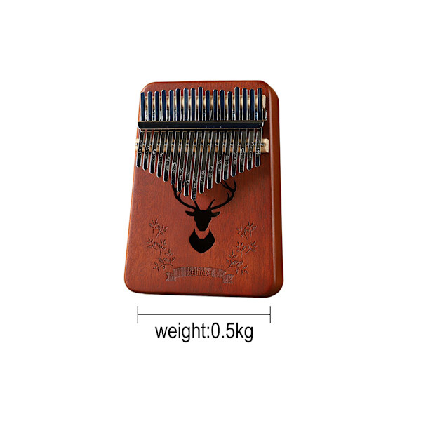 17-tangenters kalimba tommelfingerklaver; stemhammer, fingerdæksler, nøgle