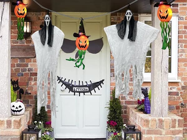 Halloween decoration hanging decoration ghost mask scream skeleton phantom 90 cm 74