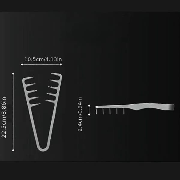 Salon Grade Volumizing Comb Med Statisk Kontrol ABS Konstruktion Multifunktionelt Tanddesign Blå Grey