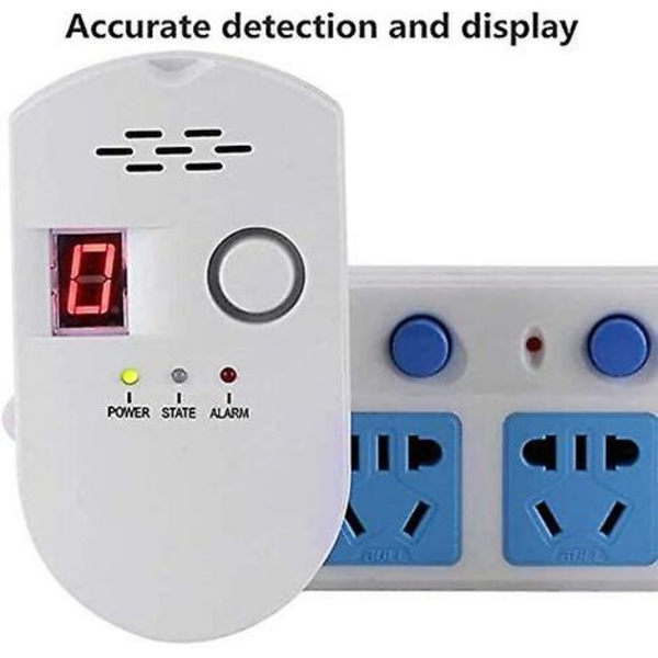 Gasdetektor, LPG/Naturgas/Kolgasläckagedetektor, Plug-in