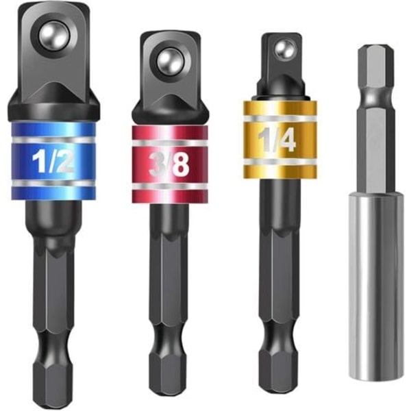 Impact Driver Socket Adapter Set med magnetisk bithållare för