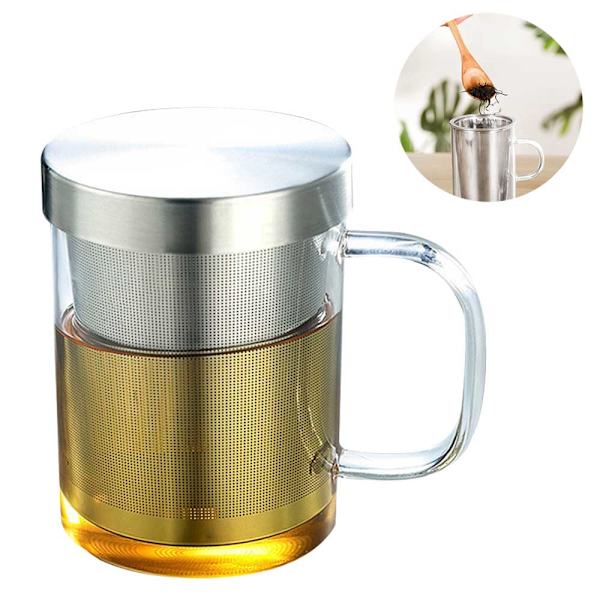 Glas Tekande med Infuser, Løs Te Tekande med Infuser,