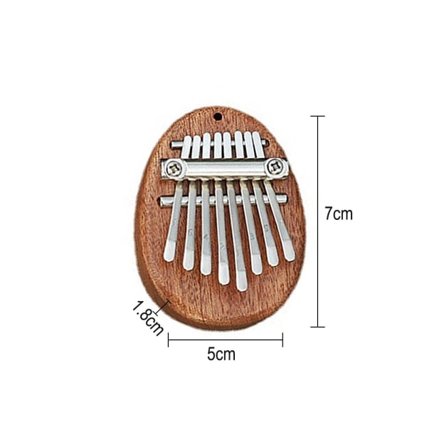 8-nøkkelers Mini Kalimba utsøkt finger tommelpiano Marimba Musical