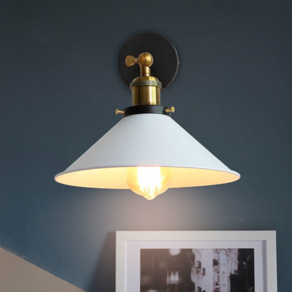 Retro industriell vegglampe i metall E27 justerbar taklampe