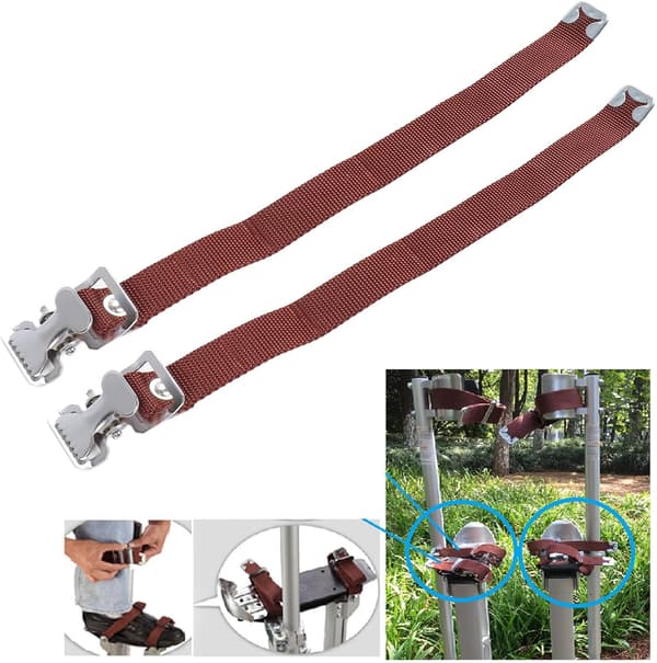 2 Pcs Drywall Stilts Straps, Leg Band Straps with Adjustable Size, Replacement Part for Stilts