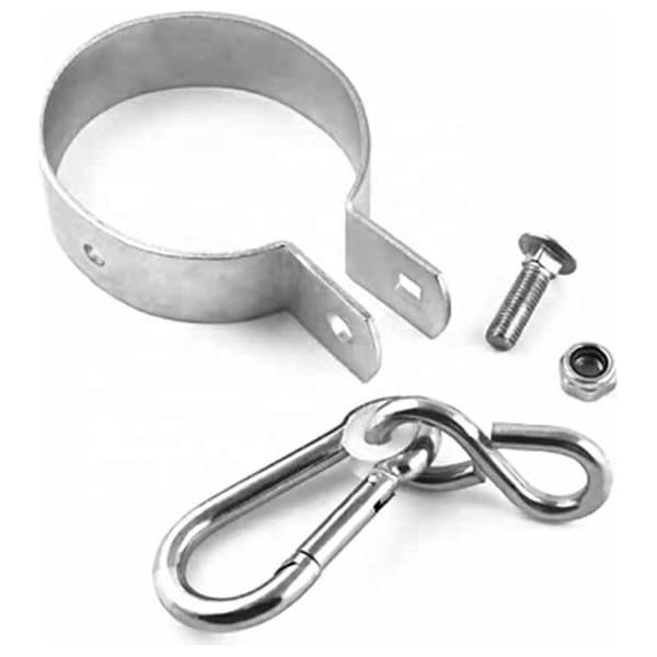 2-pack gungkrokar med karbinhake för runda balkar Ø 5 cm