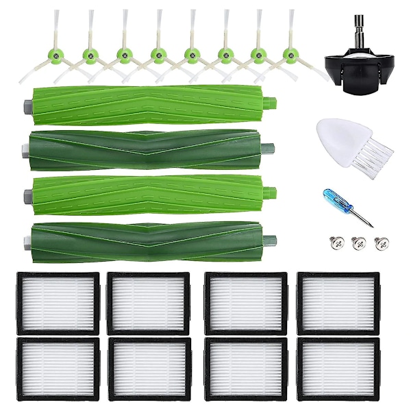 21 Pakke Reservedeler Kompatibel Med Irobot Roomba E5 E6 I6 I6+ I4 I4+ I7 I7+ I8+ Plus Plus Hepa Filter Bru Roller Repleniment Accessroies