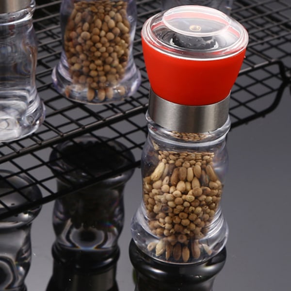 Manuell kvern i glass for salt og pepper