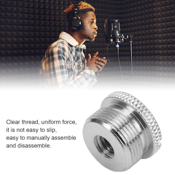 1/4 hunn til 5/8 hann skrue adapter overflate anodisering behandling Durbale Mic tråd adapterSilver F14A