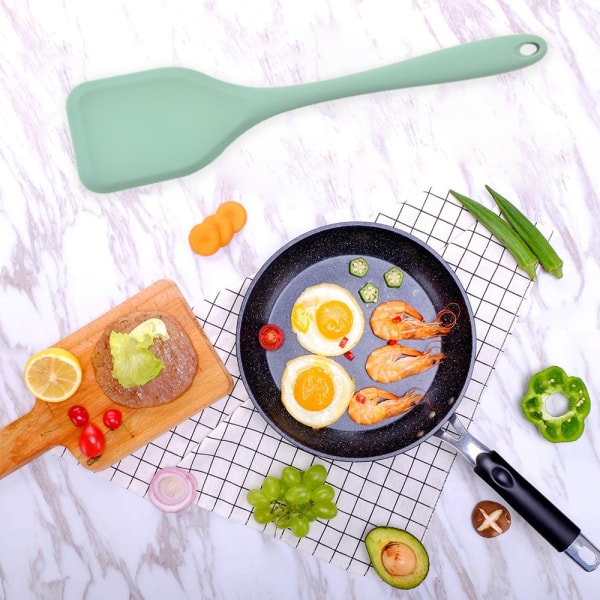 En-delad silikonspatel köksspatel non-stick