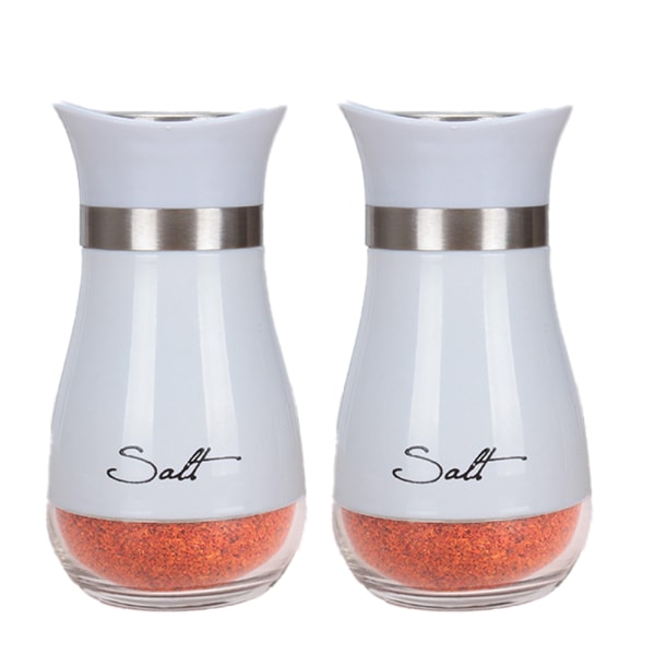 Salt og peber shakers Elegant med klar glasbund | Kompakt