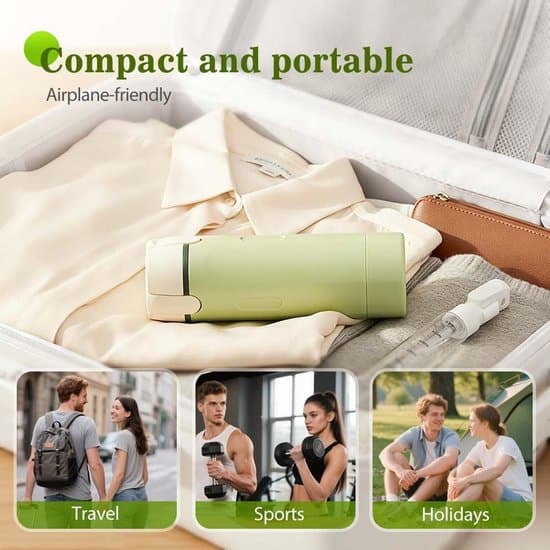 Mitta pullo – 4-in-1 matka-annostelija – annostelijalla – matkapullo – 4 x 30 ml – vihreä